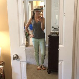 Express mint green jeggings